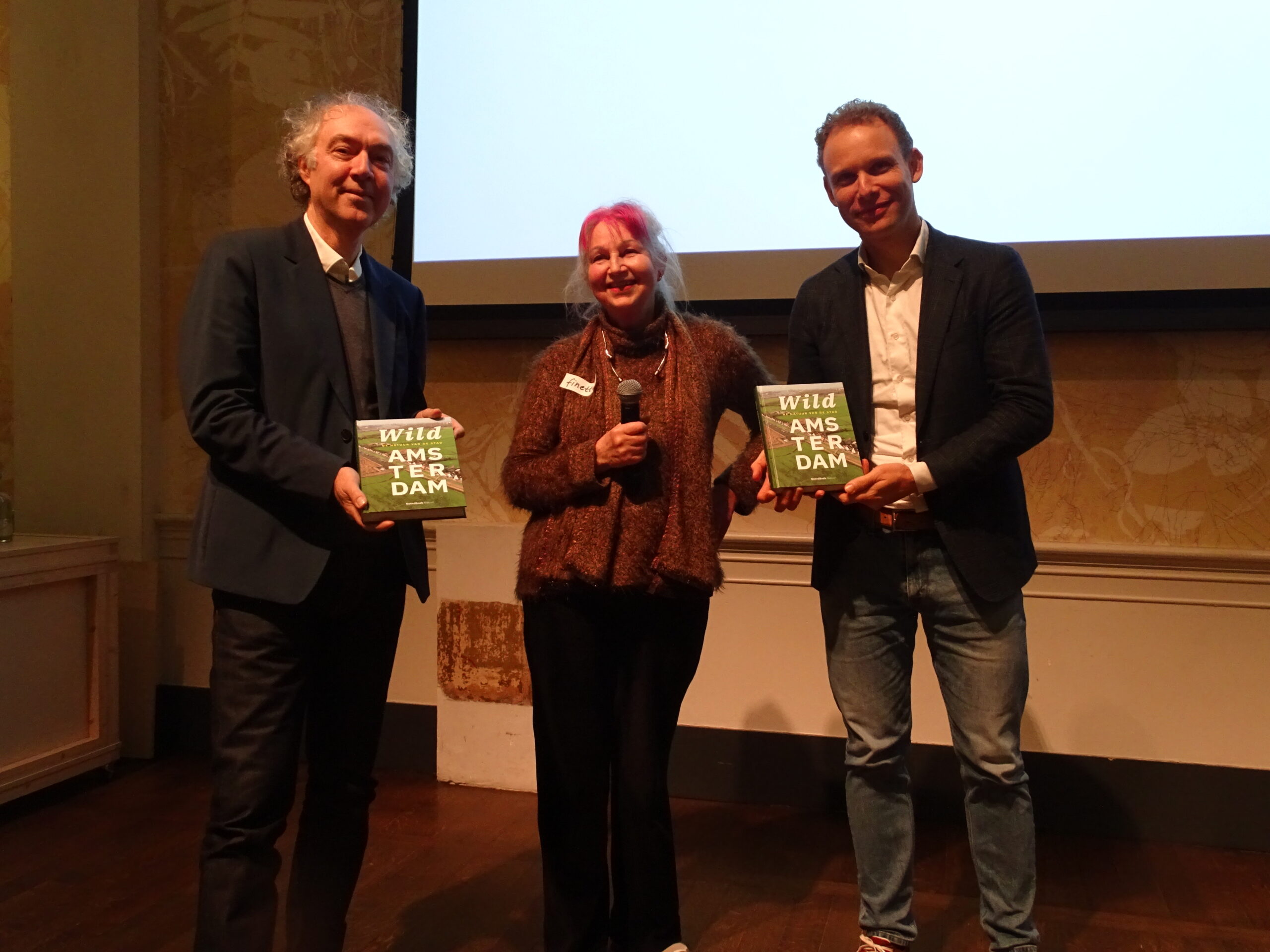 van Beveren (Amsterdam), Finette van der Heide (KNNV Amsterdam) en Rembrandt Sutorius (Artis). Foto Tycho Fokkema